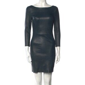 DROMe Navy Blue Leather Dress - XS